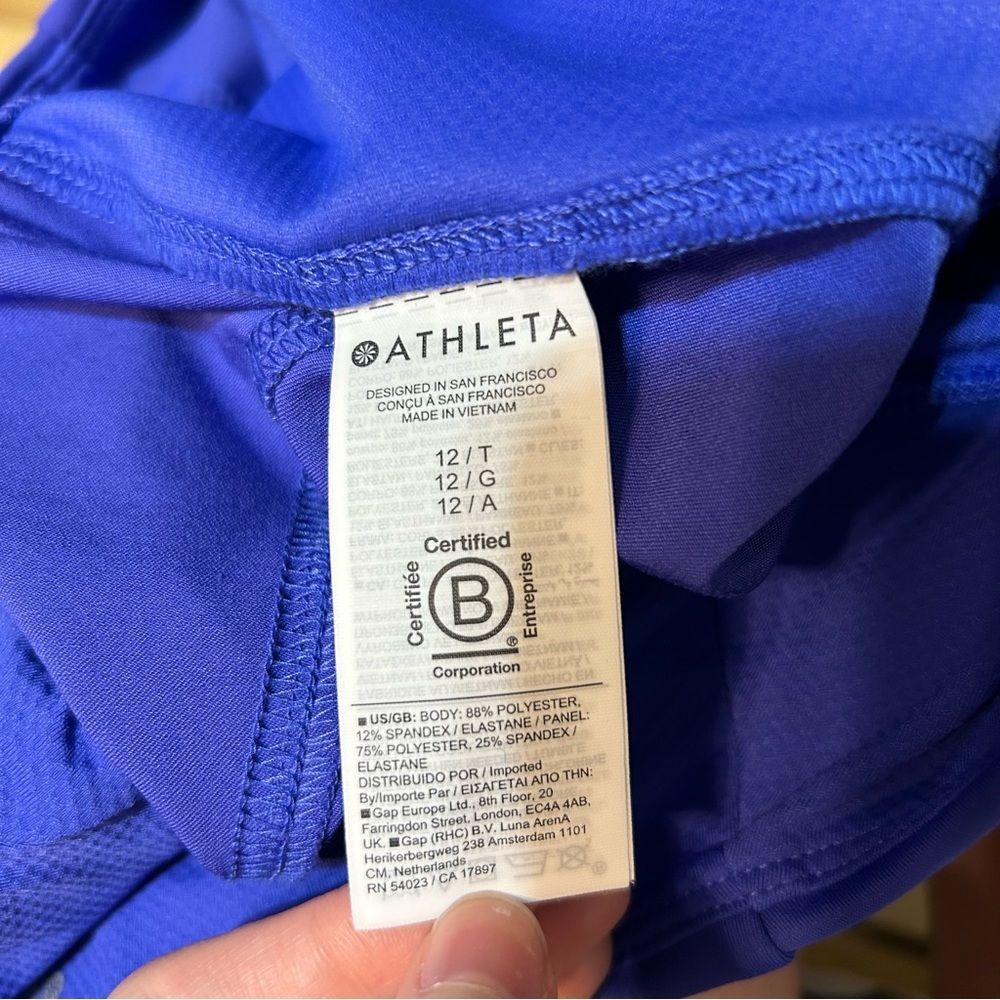 Athleta Fairway Golf Shorts Lazurite Blue Size 12 Tall - Picture 7 of 10